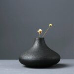 Vase en céramique noire_5