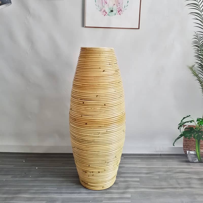 Grand Vase en osier bambou idéal pour le salon_3