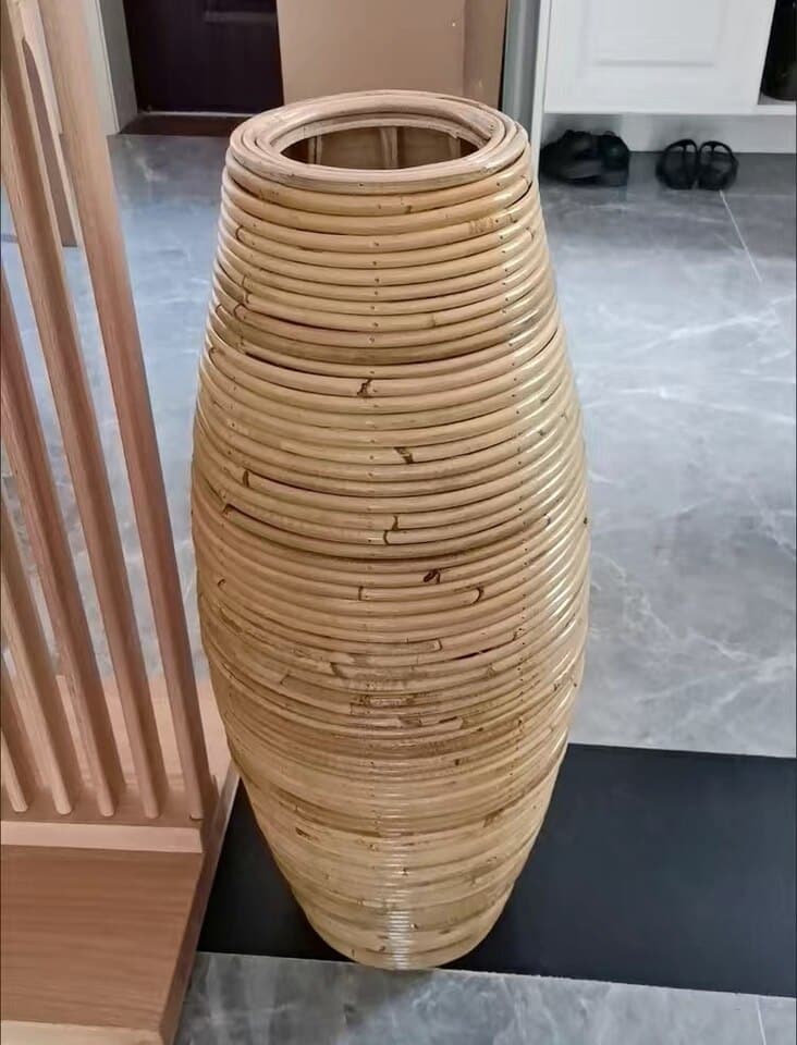 Grand Vase en osier bambou idéal pour le salon_4