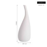 Joli vase blanc en céramique à fleurs de style nordique_6