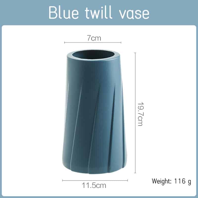 Joli vase bleu origami en plastique incassable_4