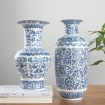 Joli vase en porcelaine et céramique bleu et blanc_10