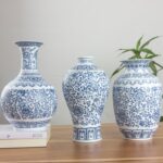 Joli vase en porcelaine et céramique bleu et blanc_5