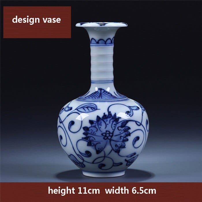 Minivase style chinois en porcelaine à motif floral IMAGE VARIATION 10