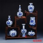 Minivase style chinois en porcelaine à motif floral IMAGE VARIATION_13