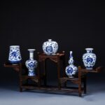 Minivase style chinois en porcelaine à motif floral IMAGE VARIATION_14