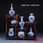 Minivase style chinois en porcelaine à motif floral IMAGE VARIATION_18