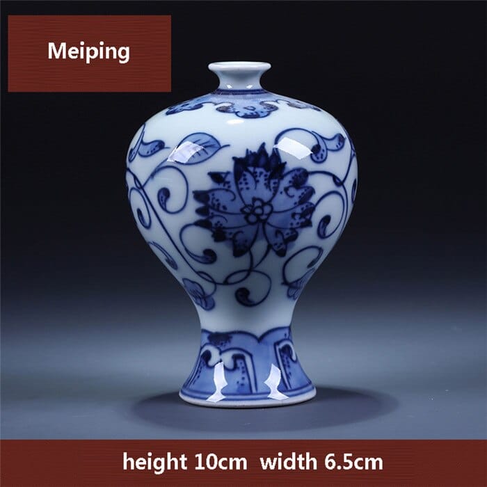 Minivase style chinois en porcelaine à motif floral IMAGE VARIATION_2_