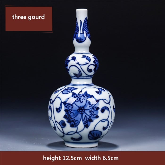 Minivase style chinois en porcelaine à motif floral IMAGE VARIATION 3