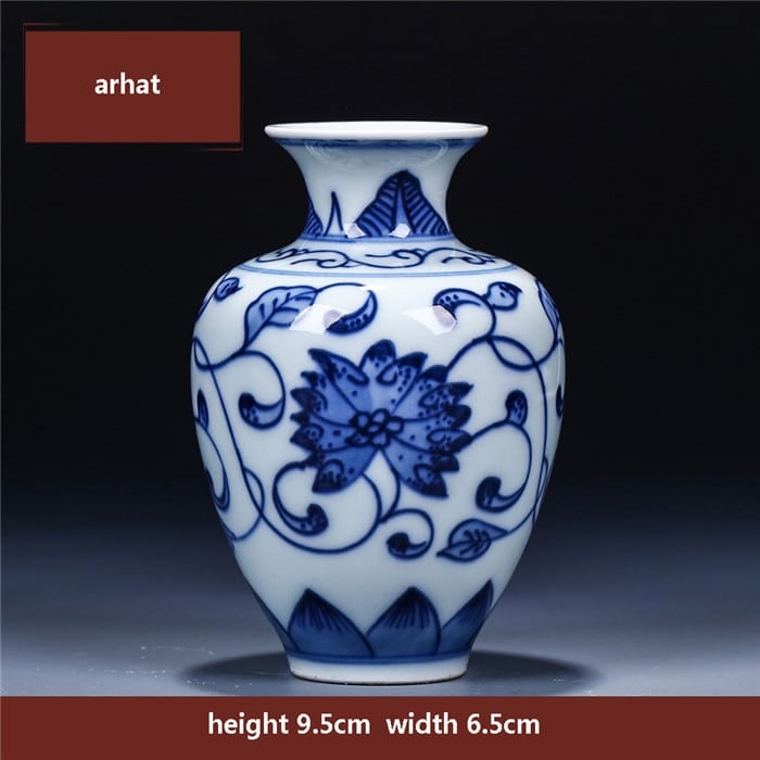 Minivase style chinois en porcelaine à motif floral IMAGE VARIATION 4