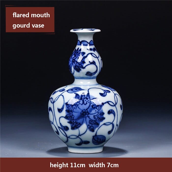 Minivase style chinois en porcelaine à motif floral IMAGE VARIATION 5