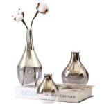 Vase à design Simple et moderne en verre argenté_10