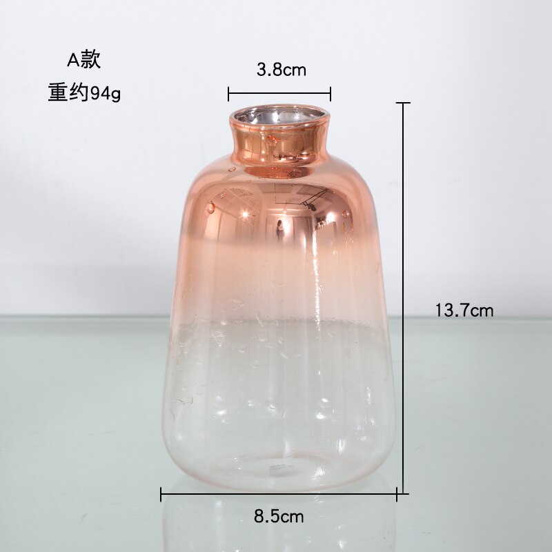 Vase à design Simple et moderne en verre argenté_4