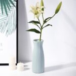Vase à fleurs en plastique de style nordique blanc_13