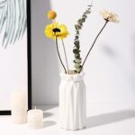 Vase à fleurs en plastique de style nordique blanc_15
