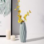 Vase à fleurs en plastique de style nordique blanc_16