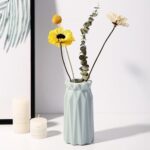 Vase à fleurs en plastique de style nordique blanc_17