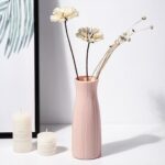 Vase à fleurs en plastique de style nordique blanc_18