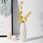 Vase à fleurs en plastique de style nordique blanc_5