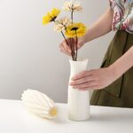 Vase à fleurs en plastique de style nordique blanc_9