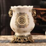 Vase à fleurs en porcelaine chinoise a borduré dentelle_7