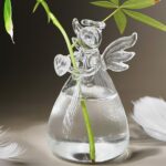Vase à fleurs en verre Transparent hydroponique à motif ange_5