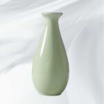 Vase à fleurs vintage blanc sec en céramique_10