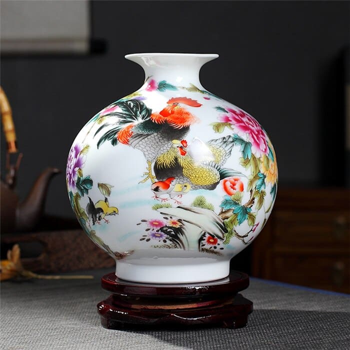 Vase à pomme japonais au design noble pour la décoration du salon Coq