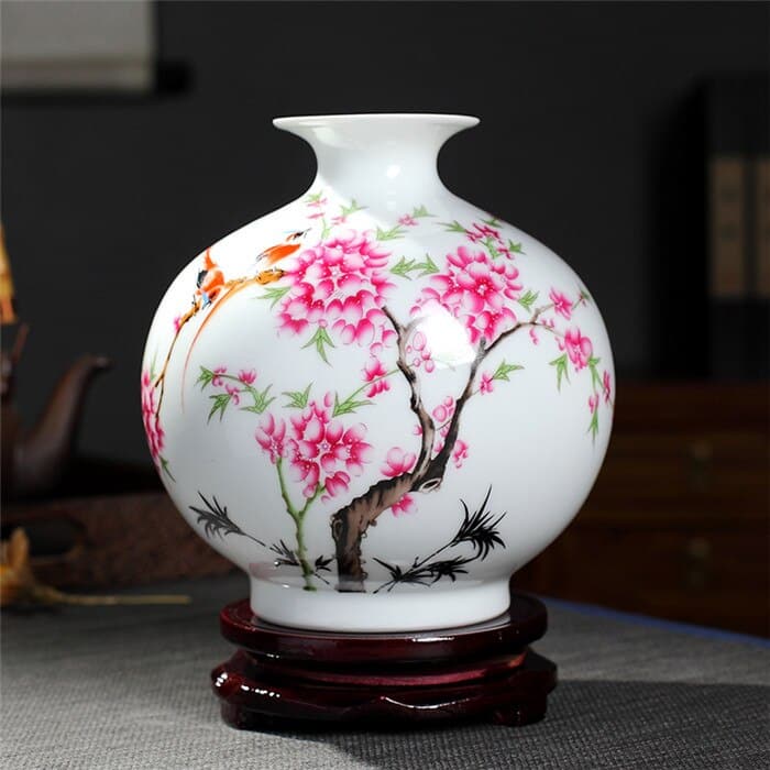 Vase à pomme japonais au design noble pour la décoration du salon Pêche