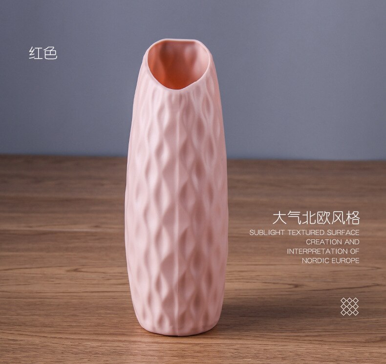 Vase à style nordique en plastique blanc créatif_2