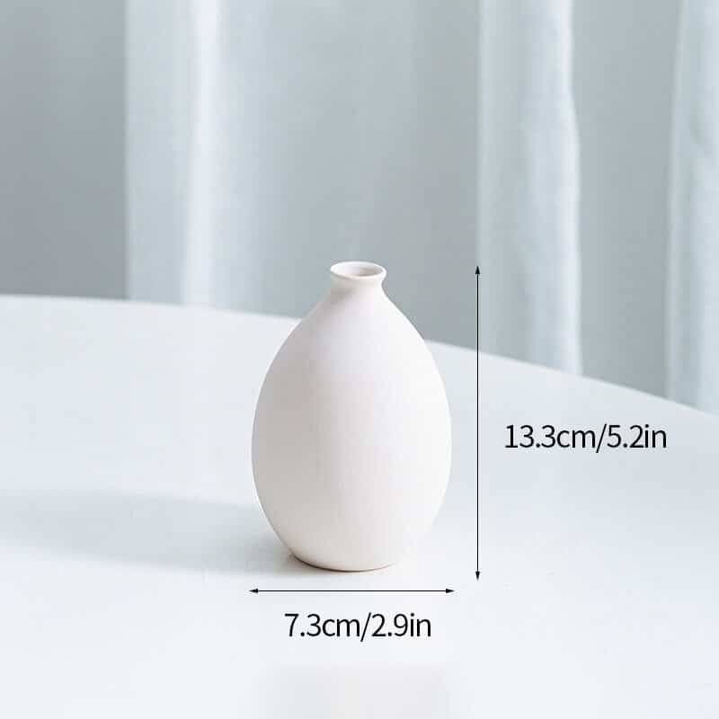 Vase artisanal à fleurs séchées en céramique 13.3cm