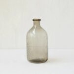 Vase avec bouchon liège en verre Vintage_6