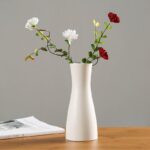 Vase blanc chinois en céramique et porcelaine pour fleur_13