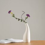 Vase blanc chinois en céramique et porcelaine pour fleur_17