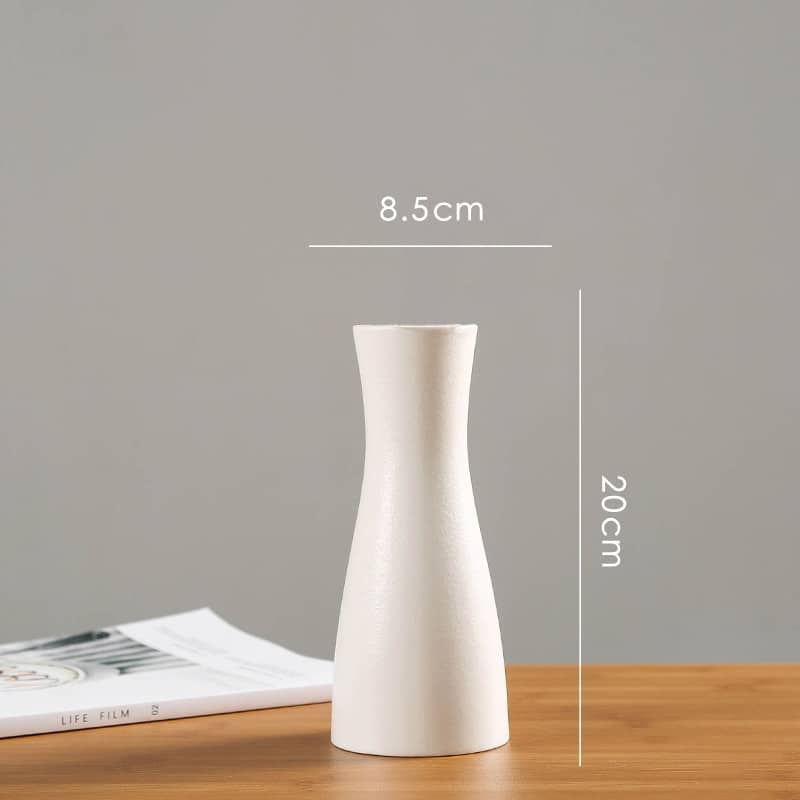 Vase blanc chinois en céramique et porcelaine pour fleur Blanche