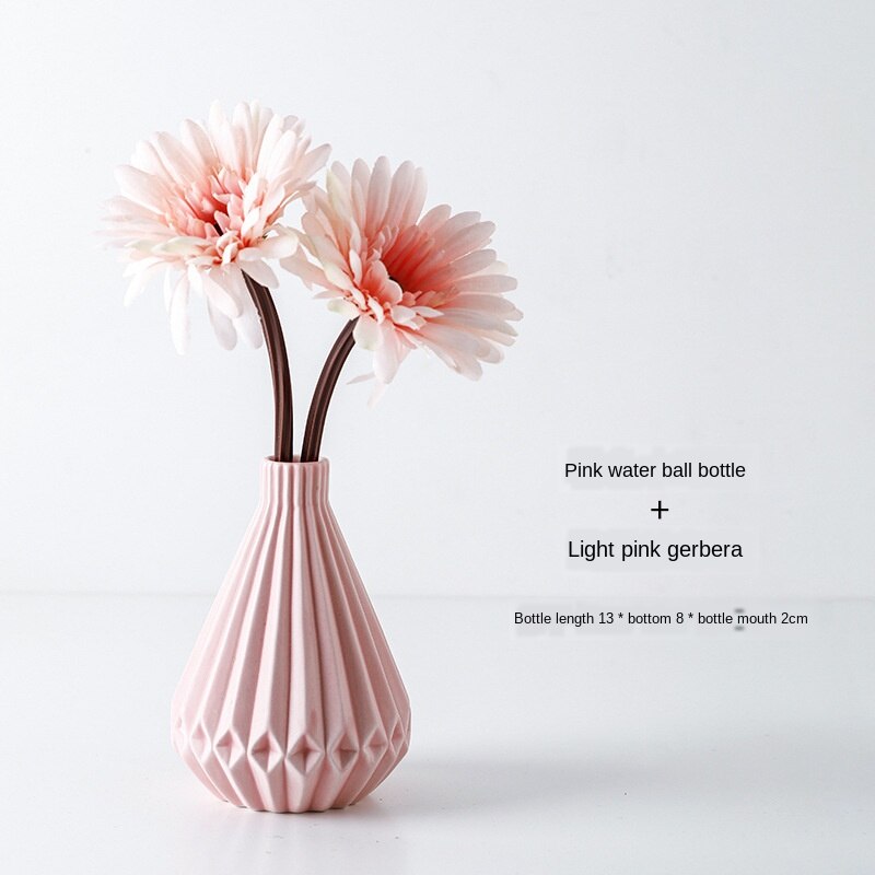 Vase blanc décoration de table à fleurs nordique en céramique_2