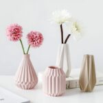 Vase blanc décoration de table à fleurs nordique en céramique_9