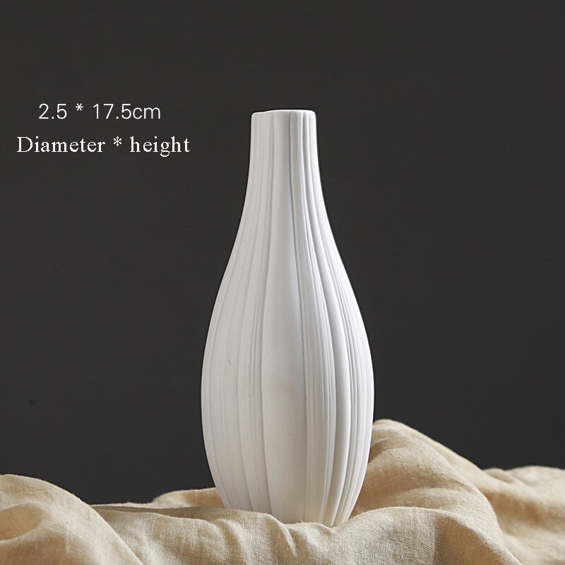 Vase blanc moderne simple en porcelaine_3