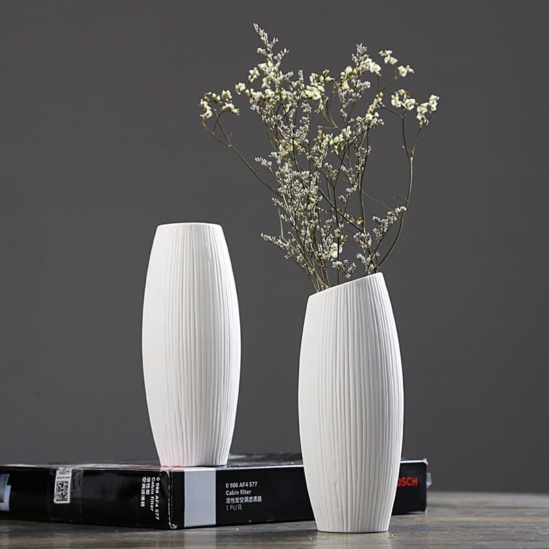 Vase blanc moderne simple en porcelaine_4