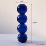Vase bleu nordique en verre décoratif pour la maison_5