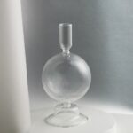 Vase bougeoirs coniques en verre 1m_15