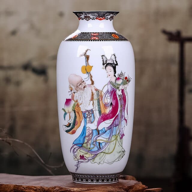 Vase chinois à motif d'animaux pour décoration de salon_13