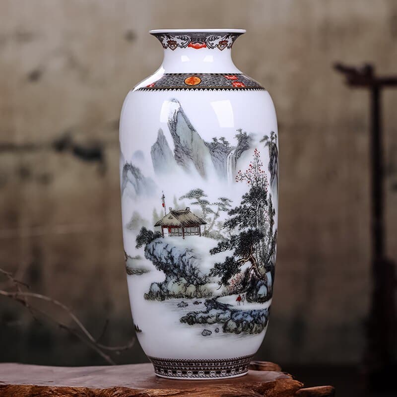 Vase chinois à motif d'animaux pour décoration de salon_2