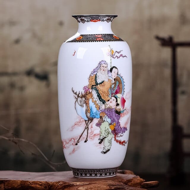 Vase chinois à motif d'animaux pour décoration de salon_3