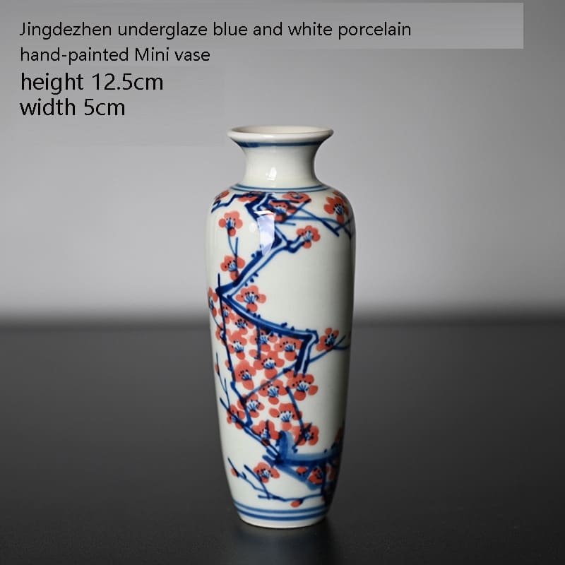 Vase chinois à motif fleur fait à main design unique IMAGE VARIATION_1
