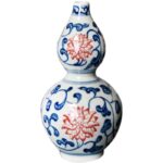 Vase chinois à motif fleur fait à main design unique IMAGE VARIATION_18
