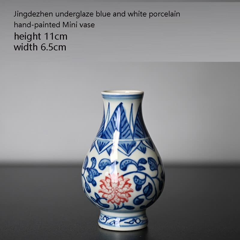 Vase chinois à motif fleur fait à main design unique IMAGE VARIATION_4
