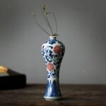 Vase chinois à motif fleur fait à main design unique IMAGE VARIATION_8