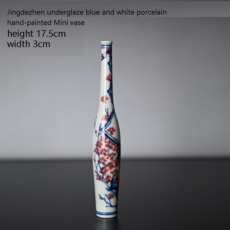 Vase chinois à motif fleur fait à main design unique IMAGE VARIATION B