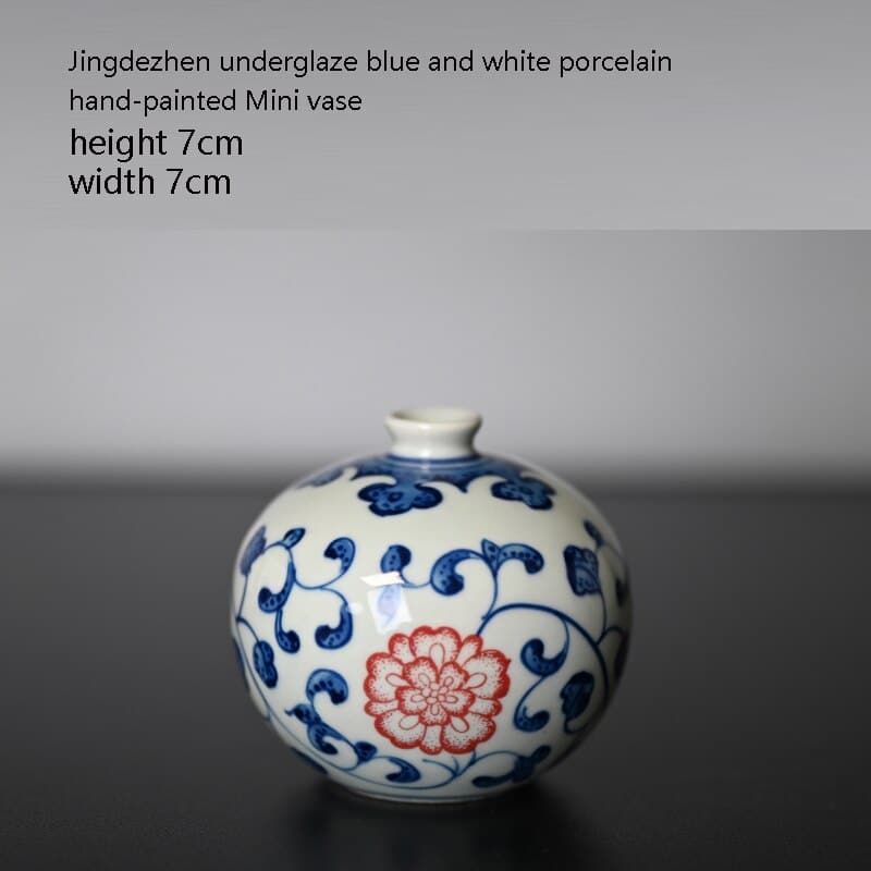 Vase chinois à motif fleur fait à main design unique IMAGE VARIATION C